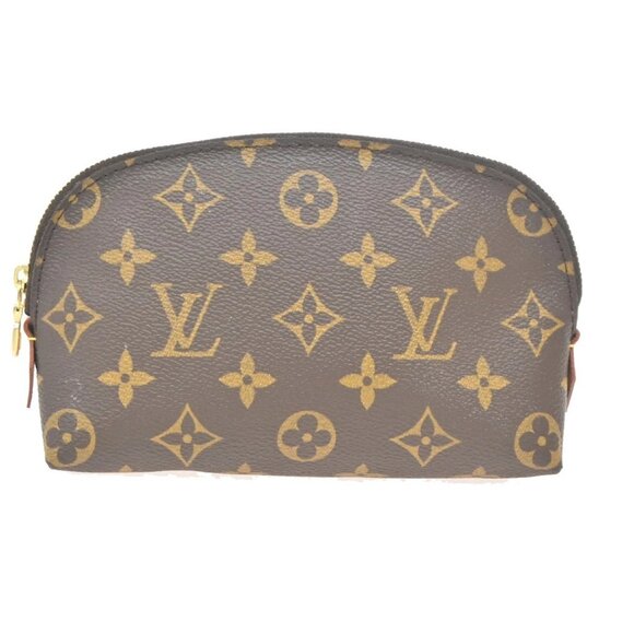 LOUIS VUITTON Pochette Cosmetic Pouch Monogram Leather Brown BN 168-082025 - Picture 1 of 13